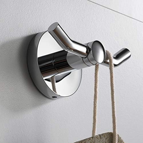 Kraus Elie Bathroom Robe Hook with Towel Chrome