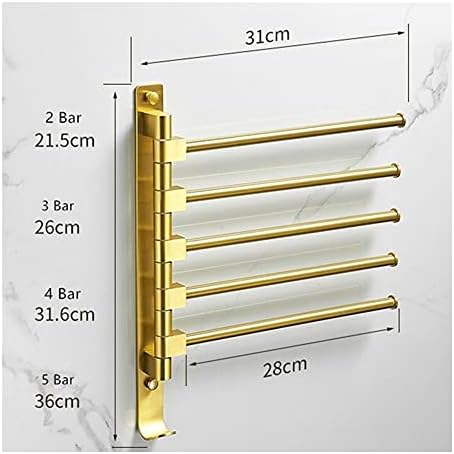 Towel Bar Aluminum Rack with Easy Mounting - Ideal for Bathroom Use