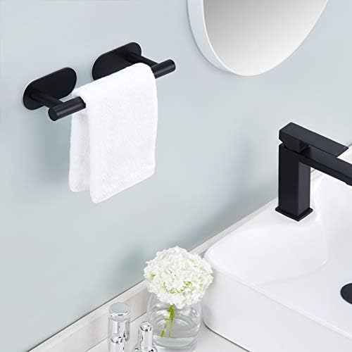 KES Adhesive Hand Towel Bar 9-Inch Stainless Steel Wall Hanger