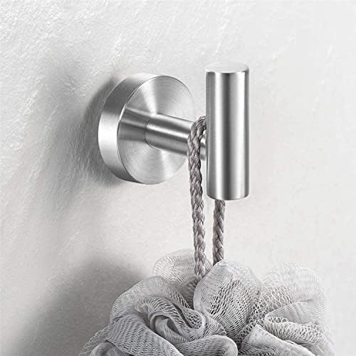 Stainless Steel Towel Hook Modern Wall-Mounted Bathroom Clock Robe Holder