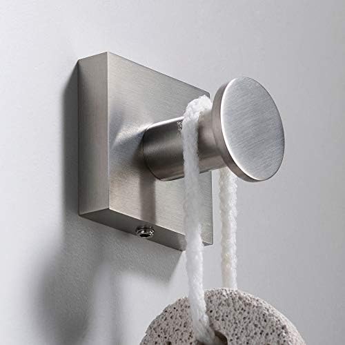 Kraus Ventus Bathroom Robe Towel Hook Brushed Nickel Finish