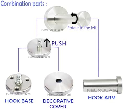 6-Piece Stainless Steel Towel Hangers