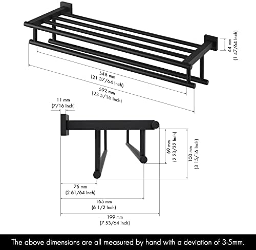 Stainless Steel Towel Rack for Bathroom - Durable Rust-Proof Towel Holder