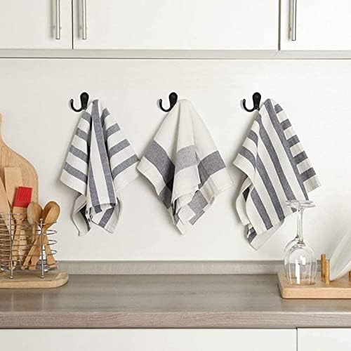 6-Piece Metal Double Prong Robe Hooks