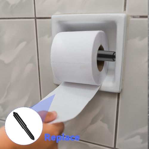 2-Pack Black Toilet Paper Spring Rods