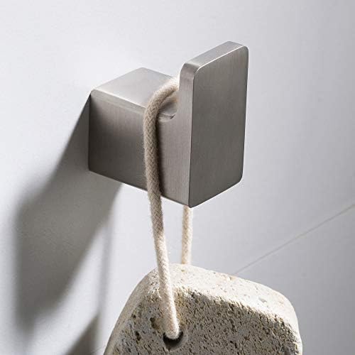 Kraus Stelios Bath Robe Towel Hook Brushed Nickel Finish