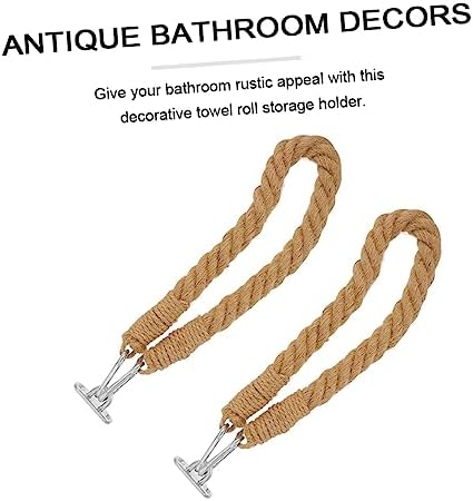 STOBOK Rustic Rope Toilet Paper Holder