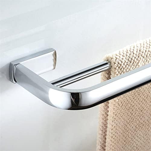 Sturdy Towel Rail Double-Layer Organizer Polished Chrome Easy to Install