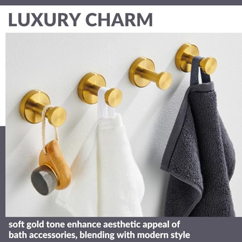 Sturdy Round Robe Towel Hook Set