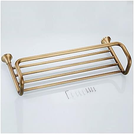 Wall-Mounted Bathroom Towel Rack Antique Brass 60cm