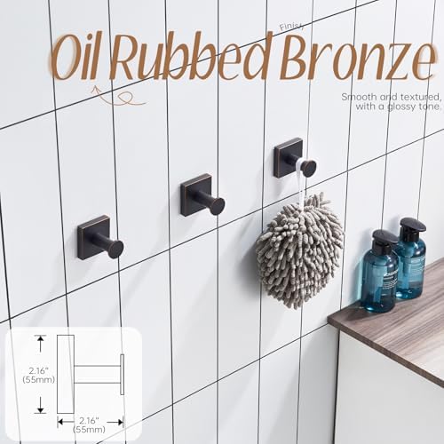 Secure Robe Hook stainless steel oil rubbed bronze