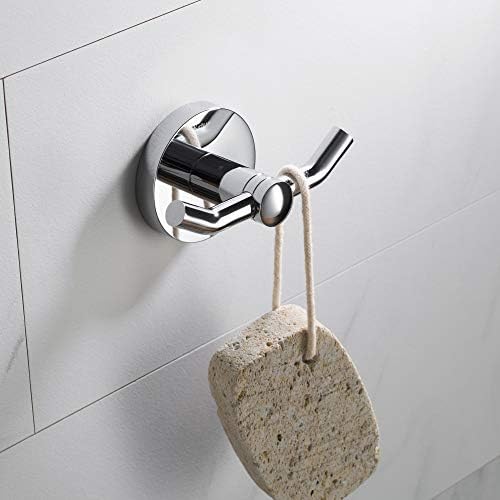 Kraus Elie Bathroom Robe Hook with Towel Chrome