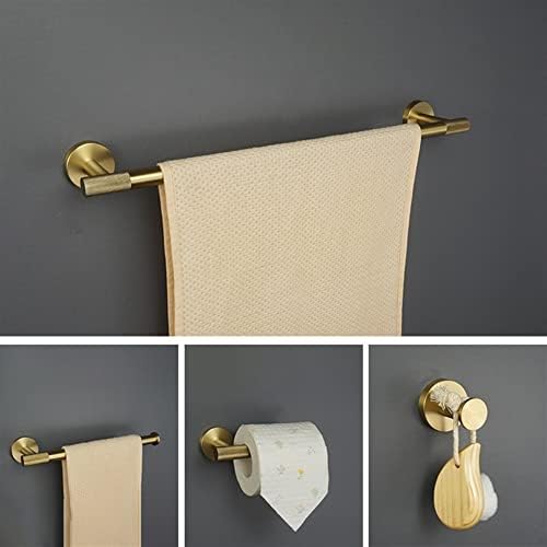 Space-Saving Towel Holder Easy to Install Brushed Gold Bathroom Accessory