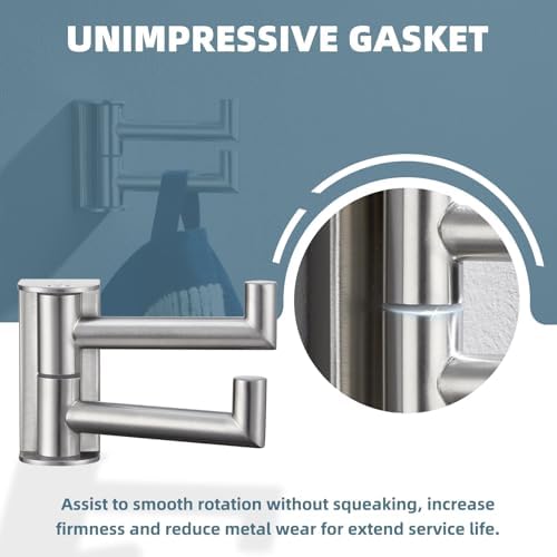 Suyar Stainless Steel Bathroom Towel Coat Hook Space-Saving Efficient Storage