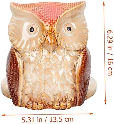 Ceramic Owl Toilet Paper Holder Teal