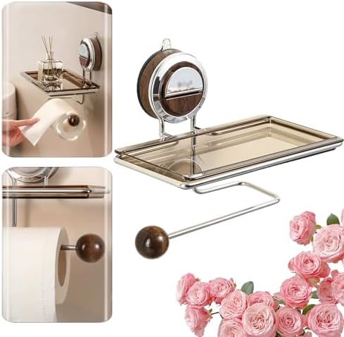 Drill-Free Suction Toilet Paper Holder Durable Stylish Bathroom Essential