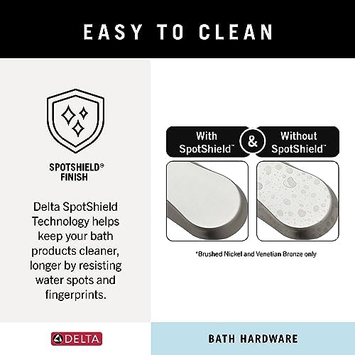 SpotShield Brushed Nickel Towel Hook Double J 1-Pack