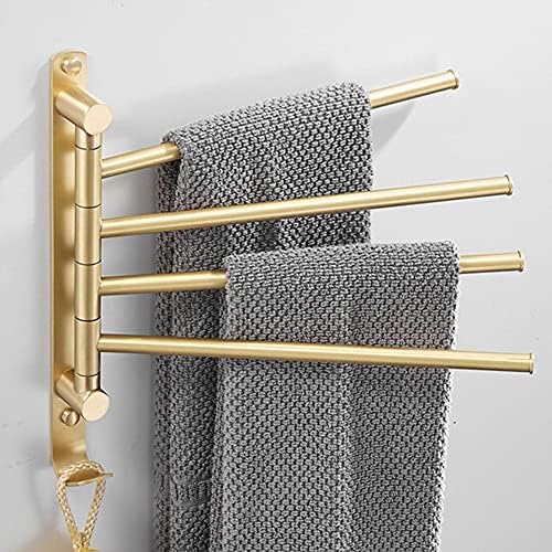 Space-Saving Towel Rail Rack for Bathroom Kitchen Brushed Gold