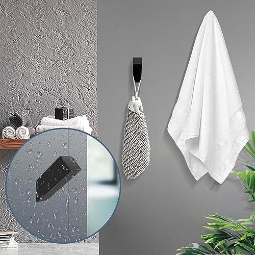 SturdyMatte Black Towel Robe Hooks for Bathroom