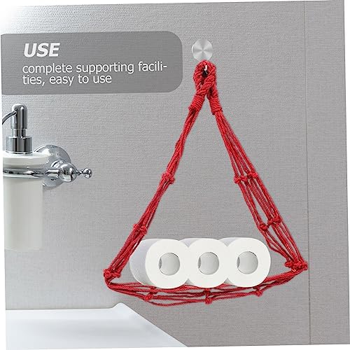 Zerodeko 3 Set Style Braided Cotton Rope Toilet Paper Holder Stand - 2pc3