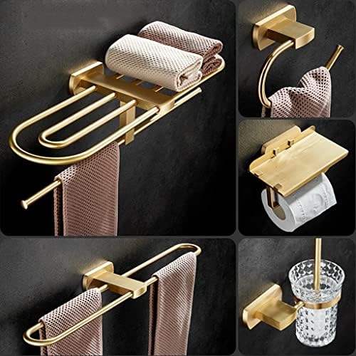 Stylish Brushed Gold Bathroom Towel Rack