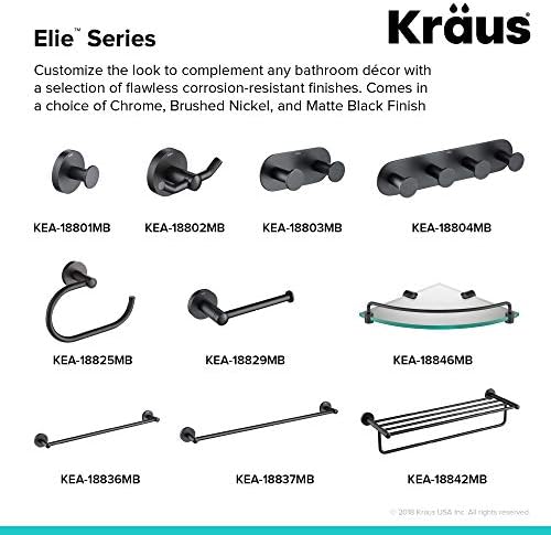 Kraus Elie Bath Robe Hook Matte Black Finish