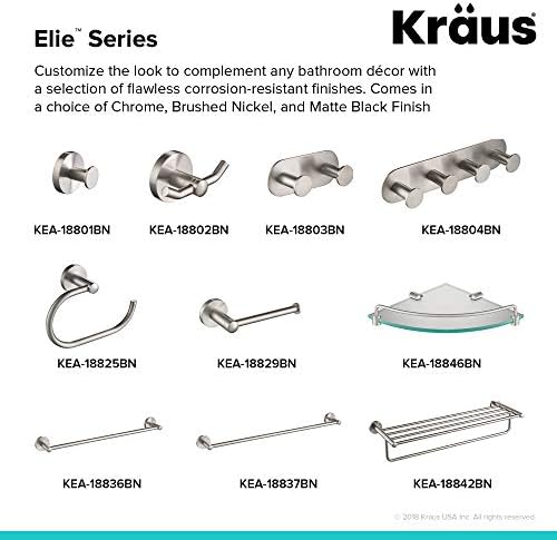 Kraus Elie Bathroom Robe Towel Hook Brushed Nickel Heavy Duty