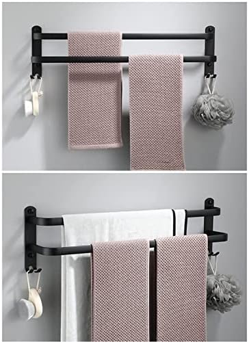 Matte Black Aluminum Wall Mounted Towel Bar