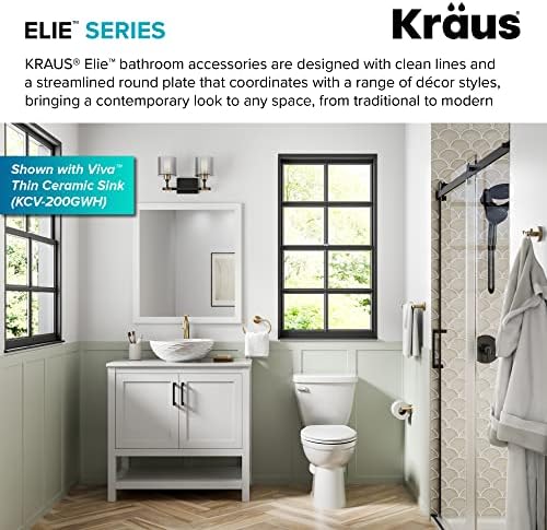 KRAUS Elie Bathroom Robe Towel Hook Durable Brushed Gold