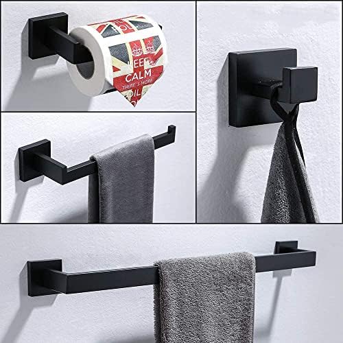 Stylish Black Bathroom Accessories Set for Modern Home