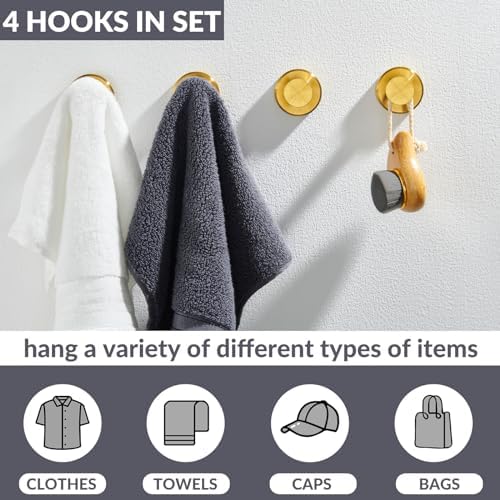 Sturdy Round Robe Towel Hook Set