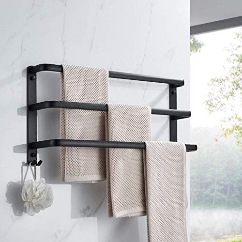 Premium Black Aluminum Towel Rack
