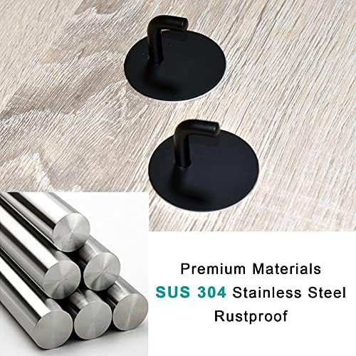 Black 304 Stainless Steel Wall Hook Set