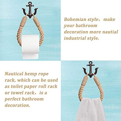 Elegant Rustic Nautical Wall-Mounted Toilet Paper Holder