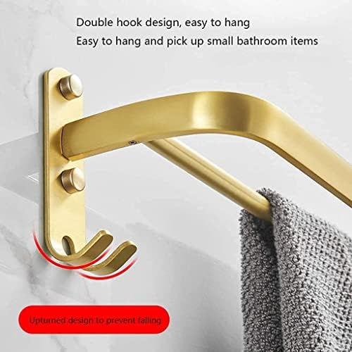 BOCbco - Bathroom Wall Hung Towel Holder With Dual Bars Gold finish