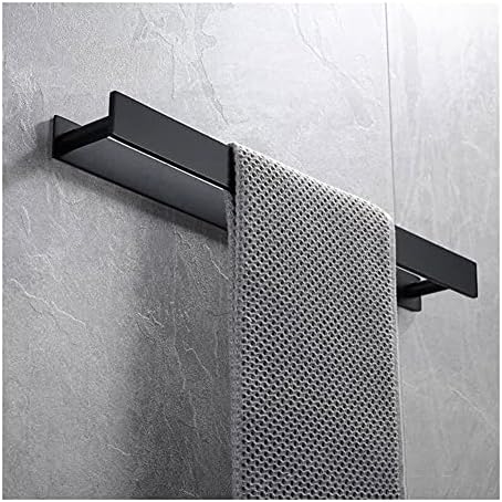 BOCbco 40Cm Black Towel Rail Wall Mounted