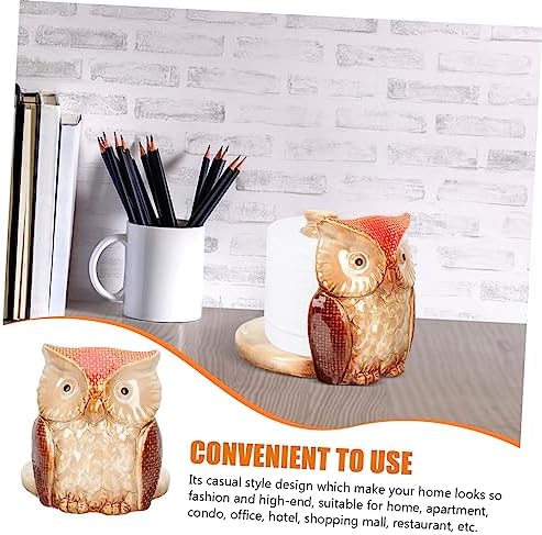Ceramic Owl Toilet Paper Holder Teal