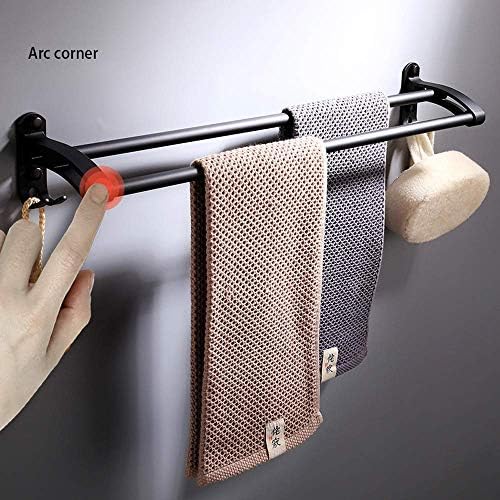 BOCbco Wall-Mounted Towel Rack Black