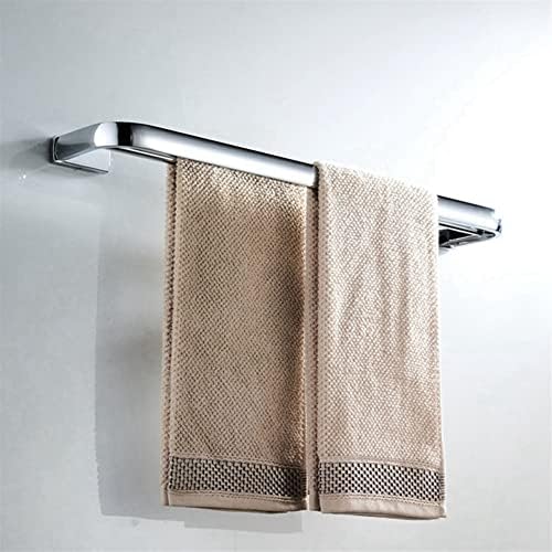 Sturdy Towel Rail Double-Layer Organizer Polished Chrome Easy to Install