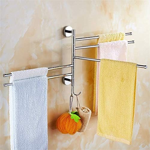 Bathroom Towel Bar Space Saving 4-Arm Display Holder