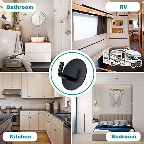Black 304 Stainless Steel Wall Hook Set