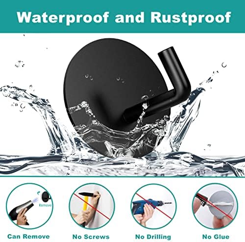 Black 304 Stainless Steel Wall Hook Set