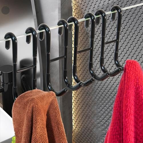 4-Piece Essential Bathroom Hooks For Frameless Showers