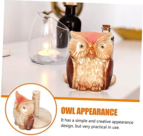 Ceramic Owl Toilet Paper Holder Teal