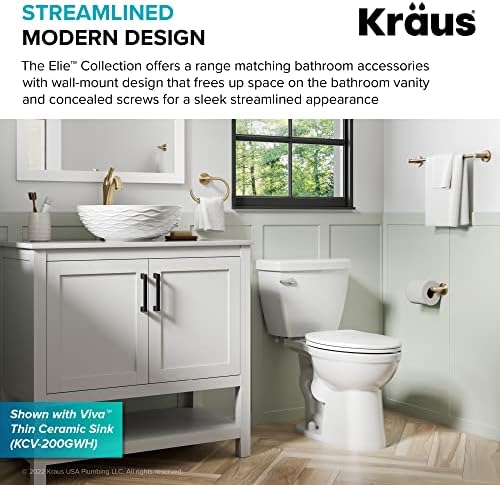 KRAUS Elie Bathroom Robe Towel Hook Durable Brushed Gold