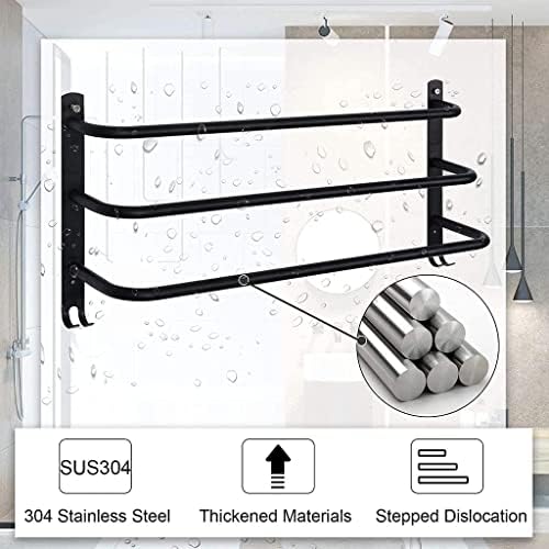 30Cm Wall Mounted Bathroom Towel Bar with 3 Tiers