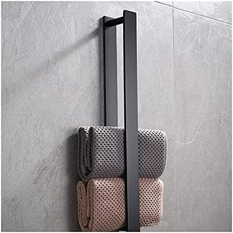 BOCbco 40Cm Black Towel Rail Wall Mounted