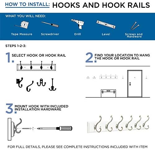 Double Prong Robe Hook Satin Nickel