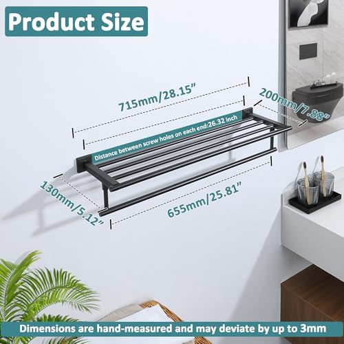 Alise 28-Inch Stainless Steel Towel Rack