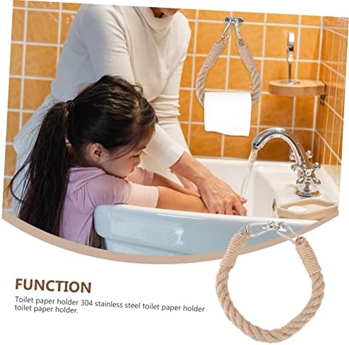 Sturdy 304 Stainless Steel Novelty Rope Toilet Paper Holder